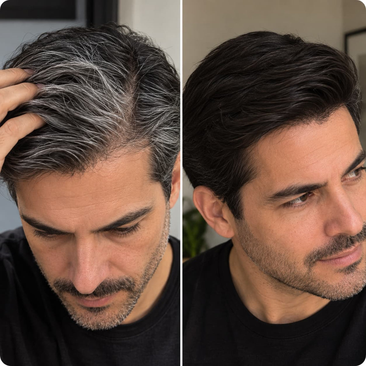 BARRA CUBRE CANAS CABELLO NEGRO 20 G — Tapá la raíz en 60 segundos, sin tinte ni mezclas